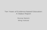 Ten Years of Evidence-based Education: A Status Report Ronnie Detrich Wing Institute.