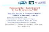 Measurements of dust movement by fast TV camera in JT-60U Nobuyuki Asakura, H.Kawashima, N.Ohno 1), T.Nakano, S.Takamura 2), Y.Uesugi 3) 1) Japan Atomic.