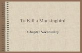 To Kill a Mockingbird Chapter Vocabulary. Chapter 1 vocabulary Assuaged (V): calmed down Apothecary (N): pharmacist Piety (N): religious devotion Methodists.