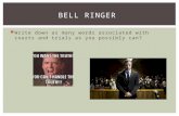 Write down as many words associated with courts and trials as you possibly can? BELL RINGER.