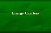 Energy Carriers. In Photosynthesis, energy in sunlight is used to make food. In Photosynthesis, energy in sunlight is used to make food. In Respiration,