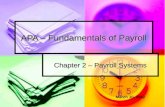 APA – Fundamentals of Payroll Chapter 2 – Payroll Systems March 10, 2012.
