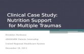 Clinical Case Study: Nutrition Support for Multiple Traumas Brooklyn Harkness ARAMARK Dietetic Internship United Regional Healthcare System December 18,
