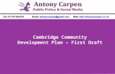 Cambridge Community Development Plan – First Draft.