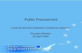 1 Public Procurement Local Government Network Conference Warsaw Thorsten Behnke 26 April 2005.