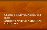 ANCIENT NATIVE AMERICAN SOCIETIES Chapter 11: Mayas, Aztecs, and Incas.