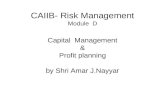 CAIIB- Risk Management Module D Capital Management & Profit planning by Shri Amar J.Nayyar.