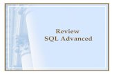 Review SQL Advanced. Capabilities of SQL SELECT Statements Selection Projection Table 1 Table 2 Table 1 Join.