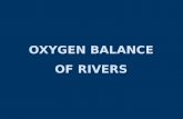 OXYGEN BALANCE OF RIVERS. BALANCE ORGANIC MATTER (C, N) DECAY SEDIMENT DEMAND RESPIRATION ATMOSPHERIC DIFFUSION PHOTOSYNTHESIS TRIBUTARIES V dC/dt = IN.