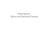 Inheritance: Base and Derived Classes. Introduction In dictionary inheritance is defined as the action of inheriting; the transfer of property; to receive.