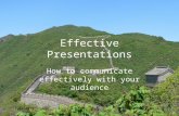 Fall 2015 ECEn 490 Lecture #8 1 Effective Presentations How to communicate effectively with your audience.