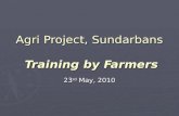 Agri Project, Sundarbans Training by Farmers 23 rd May, 2010.