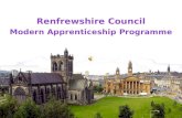 Renfrewshire Council Modern Apprenticeship Programme.