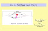 GDE: Status and Plans Barry Barish CERN FALC Resource Board 8- Feb-06.