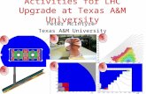 Activities for LHC Upgrade at Texas A&M University Peter McIntyre Texas A&M University 1 2 3 4 5 6.
