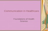 Communication in Healthcare Foundations of Health Science.