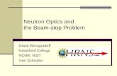 David Winogradoff Haverford College NCNR, NIST Ivan Schroder Neutron Optics and the Beam-stop Problem.