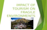 IMPACT OF TOURISM ON FRAGILE ENVIRONMENTS.  Negative impacts from tourism occur when the level of visitor use is greater than the environment's ability.