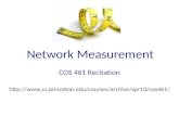 Network Measurement COS 461 Recitation http://www.cs.princeton.edu/courses/archive/spr13/cos461