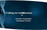 Putting the HoMEostasis in Unit Plan Presentation Christopher Duncan.