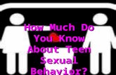 How Much Do You Know About Teen Sexual Behavior?