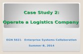 Case Study 2: Operate a Logistics Company EGN 5621 Enterprise Systems Collaboration Summer B, 2014.