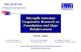 1 MICROFOR Micropile Interstate Cooperative Research on Foundations and slOpe Reinforcement Micropile Interstate Cooperative Research on Foundations and.