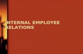 INTERNAL EMPLOYEE RELATIONS. Internal Employees Relations Defined Human resource activities associated with movement of employees within firm after they.