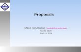 Proposals Marie desJardins (mariedj@cs.umbc.edu)mariedj@cs.umbc.edu CMSC 691B April 19, 2006.