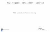 RICH upgrade simulation: updates S.Easo 11-2-2015 RICH upgrade-mechanics meeting 1.