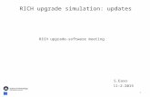 RICH upgrade simulation: updates 11-2-2015 RICH upgrade-software meeting 1 S.Easo.