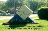 Developing and Implementing Tier One Universal Supports.