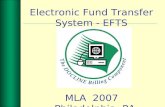 Electronic Fund Transfer System - EFTS MLA 2007 Philadelphia, PA.