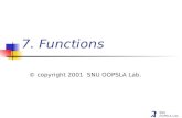 SNU OOPSLA Lab. 7. Functions © copyright 2001 SNU OOPSLA Lab.