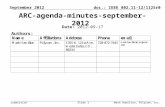 Doc.: IEEE 802.11-12/1125r0 Submission September 2012 Mark Hamilton, Polycom, Inc.Slide 1 ARC-agenda-minutes-september-2012 Date: 2012-09-17 Authors: