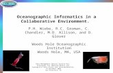 Oceanographic Informatics in a Collaborative Environment. Data Management Special Session N12: Strategies for Improved Marine and Synergistic Data Access.