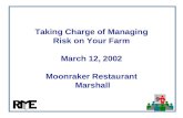 $ Taking Charge of Managing Risk on Your Farm March 12, 2002 Moonraker Restaurant Marshall.