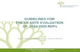 12 th Meeting of the Evaluation Expert Committee Brussels, 20 September 2012 1 GUIDELINES FOR THE EX ANTE EVALUATION OF 2014-2020 RDPs Jela Tvrdonova,