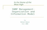 SNMP Management: Organization and Information Model by Behzad Akbari Fall 2008 In the Name of the Most High.
