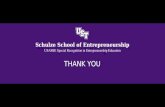 Schulze School of Entrepreneurship THANK YOU USASBE Special Recognition in Entrepreneurship Education.