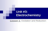 Unit #3: Electrochemistry Lesson 1: Oxidation and Reduction.