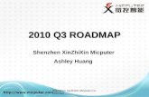 ShenZhen XinZhiXin Micputer Confidential 2010 Q3 ROADMAP 2010 Q3 ROADMAP Shenzhen XinZhiXin Micputer Ashley Huang.