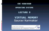 Saurav Karmakar. Chapter 9: Virtual Memory  Background  Demand Paging  Copy-on-Write  Page Replacement  Allocation of Frames  Thrashing  Memory-Mapped.