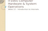 IT1001 Computer Hardware & System Operations Week 12 – Introduction to Internets.