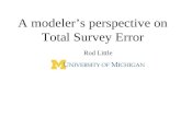 Rod Little A modeler’s perspective on Total Survey Error.
