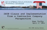 2014 NPMA Spring Seminar Value Through Professional Asset Management IUID Clause and Implementation from a Contractor Company Perspective Dan Tully April.