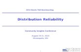 Distribution Reliability Community Insights Conference August 19-21, 2015 Minneapolis, MN 1 2015 Electric T&D Benchmarking.