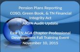 Pension Plans Reporting COSO, Green Book, & TN Financial Integrity Act COSO, Green Book, & TN Financial Integrity Act AICPA Audit Update East TN AGA Chapter.