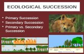 ECOLOGICAL SUCCESSION Primary Succession Secondary Succession Primary vs. Secondary Succession.