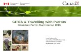 CITES & Travelling with Parrots Canadian Parrot Conference 2015 Lise Jubinville Canadian Wildlife Service Environment Canada November 15, 2015.